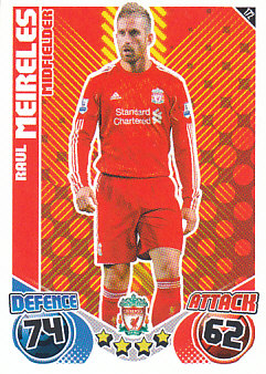 Raul Meireles Liverpool 2010/11 Topps Match Attax #172
